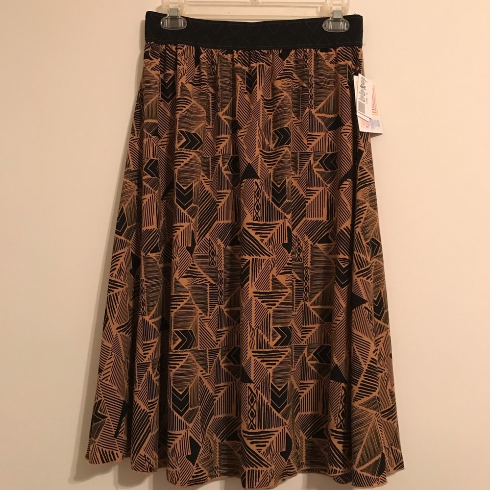🏔Lularoe Lola skirt, size small, Black and Tan